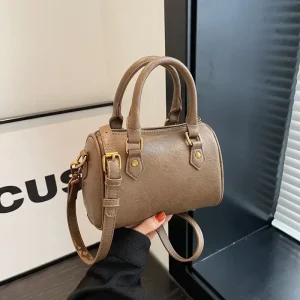 Femmes Vintage Boston sac décontracté mode bandoulière femmes Style britannique poignée supérieure Simple femme sac à bandoulière pour fille