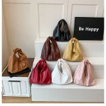 Sac à bandoulière minimaliste de grande capacité, sacs sous les bras en PU à main, sac à bandoulière coloré pour femmes