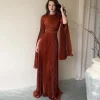jalabiya abaya musulmane pour femmes, robe de soirée plissée, robe longue éducative, ramadan abayas, caftan arabe, maroc, dubaï, islam