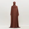 robe de prière une pièce à manches smocks pour femmes, abayas musulmanes, hijab, jilbabs, kaftans à capuche, robe islamique, dubaï, saoudien, modestie turque