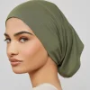 sous écharpe hijab musulman en coton doux de qualité supérieure, casquettes turban commandées, bonnet sous écharpe islamique, écharpe de sauna, bande de sauna