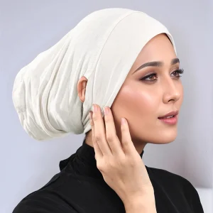 Sous-casquette Hijab pour femmes musulmanes avec trou d&rsquo;oreille, casquettes Hijab, bandanas sous-casquettes pour Hijabs, écharpe de sauna, sous-écharpe, bande islamique, mode