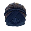 brillant diamants turban casquette pour femmes femme enveloppement tête bonnet musulman foulard chapeau turbante mujer