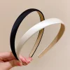 1.5cm de large solide rétro Premium Satin bandeaux bandeaux pour femmes filles Vintage lunette pour fête cadeau bandes de cheveux accessoires