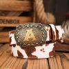 Une ceinture décontractée, individuelle et rétro, un accessoire vestimentaire Ceinture marron en PU, boucle en métal, adaptée aux hommes et aux femmes Une ceinture décontractée, individuelle et rétro, un accessoire vestimentaire Ceinture marron en PU, boucle en métal, adaptée aux hommes et aux femmes