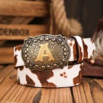 Une ceinture décontractée, individuelle et rétro, un accessoire vestimentaire Ceinture marron en PU, boucle en métal, adaptée aux hommes et aux femmes