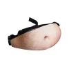 imitation peau humaine pu fanny pack hommes pochete taille sac voyage téléphone antivol organisateur bière gros ventre poilu fanny pack