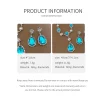 drejew diamant incrusté bleu goutte d'eau ensemble de bijoux pour les femmes léger luxe haut de gamme tempérament boucles d'oreilles de mariage collier ensembles