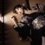 Kimono japonais traditionnel à manches rétro pour femmes, tenue formelle améliorée, photographie, peignoir foncé, 2025