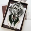 foulard de cheveux en satin de luxe pour femmes, mouchoir imprimé, bandana, petit silencieux de cou, hijab pour dames et filles, châles carrés 70x70cm