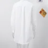 revers ample évider chemise femme blanc à manches longues pansement à lacets chemises féminines 2025 printemps été mode dame haut rue