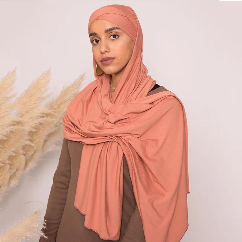 hijab instantané avec casquette en jersey de mousseline de soie pour femme, voile à la mode musulmane, Écharpe de sauna, islam