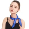 hijab carré en satin pour femme, Écharpes bandana polyvalentes, nouvelle mode, 60x60cm, 2024