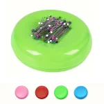 Coussin à épingles magnétiques 1 pièce, coussin de couture magnétique rond en plastique, porte-aiguille magnétique, tige de poussée, pince à cheveux pour la couture