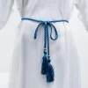 ceinture à pampilles tressée de 160cm, ceintures de taille faites à la main pour bricolage, vêtements décontractés, fête d'anniversaire, accessoires de décoration de robe pour femmes