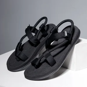 Design de mode hommes sandales tongs à la mode double usage pantoufles plates été plage marche Wading chaussures pour hommes Sandalias Hombre