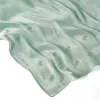 nouveau broderie soie froissé hijab écharpe femmes miroitant châles plaine femmes musulmanes hijabs islam turban plissé écharpe ramadan