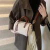 sac à main en fausse fourrure beige pour femme, chaud, moelleux, laine d'agneau, initié, polyvalent, petit, à bandoulière, café, hiver 2024