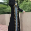 dubaï arabe islam abaya femmes musulmanes longue robe paillettes perles caftan robes élégantes épissure maxi robes islamique 2026 caftan