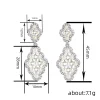 boucles d'oreilles pendantes en perles, bijoux de mariage esthétiques pour dames avec zircone brillante, accessoires magnifiques et gracieux