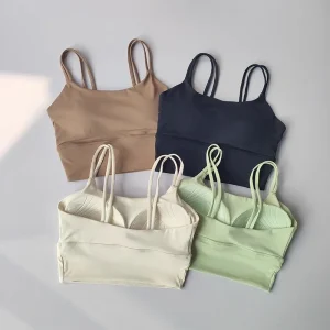 Camisole de Yoga professionnelle, tapis de poitrine fixe, sous-vêtements de sport pour femmes, antichoc, respirant, gilet de beauté, soutien-gorge de course, haut de gymnastique
