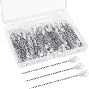 Épingles à coudre à tête de perle, épingles droites de corsage, épingles de couture pour bijoux à bricoler soi-même, couture exécutive, décorations de fleurs de mariage, 100 pièces