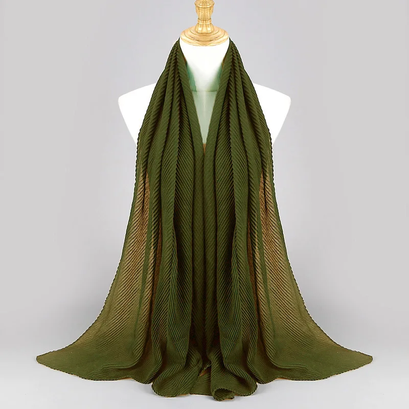 foulard hijab en coton uni pour femme, couverture complète, châles, bandeau de sauna, hijabs musulmans froissés, pr2024, nouvelle collection