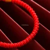 bracelet à nœud fait à la main, corde rouge, pour femmes/hommes, bouddhisme, rouge, protection pour couples, amitié boho