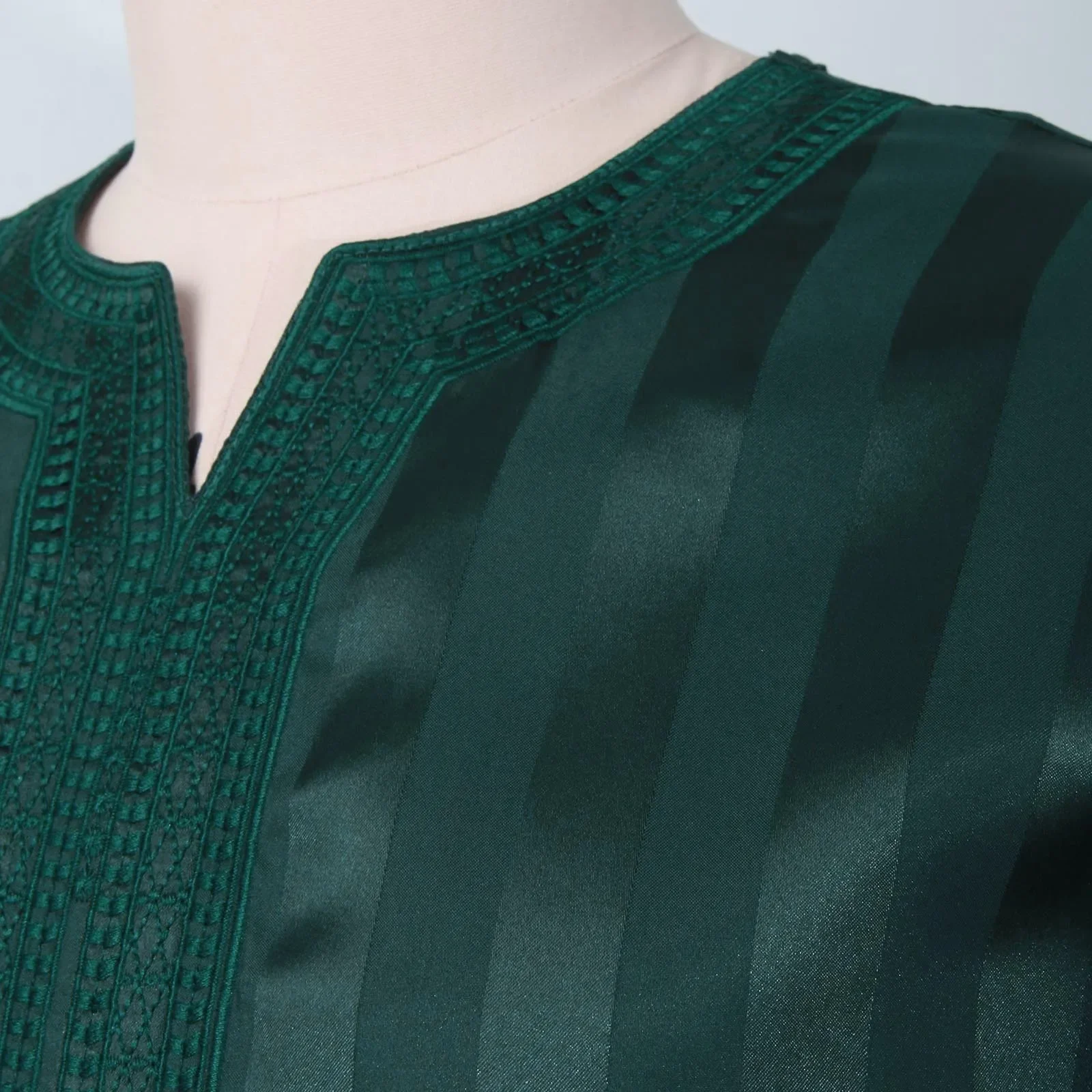 abaya musulman pour hommes, vêtements islamiques brodés à rayures, jubba thobe, caftan marocain de dubaï, robe de prière eid, nouvelle collection 2025