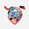 53cm design magnifique selle marque carré écharpe femme nouvelle foulard en soie femmes bandana luxe bandeau hijab foulard foulard