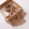 hijabs en mousseline de soie de qualité supérieure pour femmes, voile turban doux et long, écharpes musulmanes, châles hijab, couvre chef islam, accessoires ramadan
