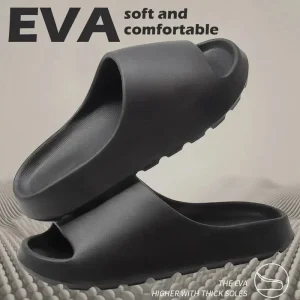 Pantoufles pour hommes nuage sandales à semelles épaisses mode d&rsquo;été fond souple plage hommes pantoufles femmes sandales EVA diapositives sandales de plage