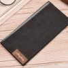 portefeuille élégant à longue fermeture éclair pour hommes, pochette d'affaires de grande capacité, style anglais, anti vol, fente multi cartes, porte carte d'identité, cadeau
