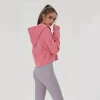 vêtements de yoga à manches longues pour femmes, chemise de sport, manteau de sport, haut trempé pour le fitness