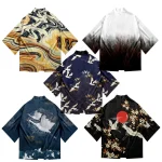 Kimono japonais Costumes traditionnels garçons fille mode Kimono Cardigan veste vêtements de plage cape haori mode japonaise
