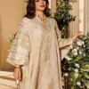 abaya beige élégant pour dames islamiques idée de broderie dorée complexe pour les festivités et les cérémonies religieuses au moyen orient
