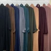 chog omenramadan simple open abaya pour femmes, dubaï, turquie, kaftan musulman pour femmes, kimono, robe modeste, caftan marocain, vêtements islamiques