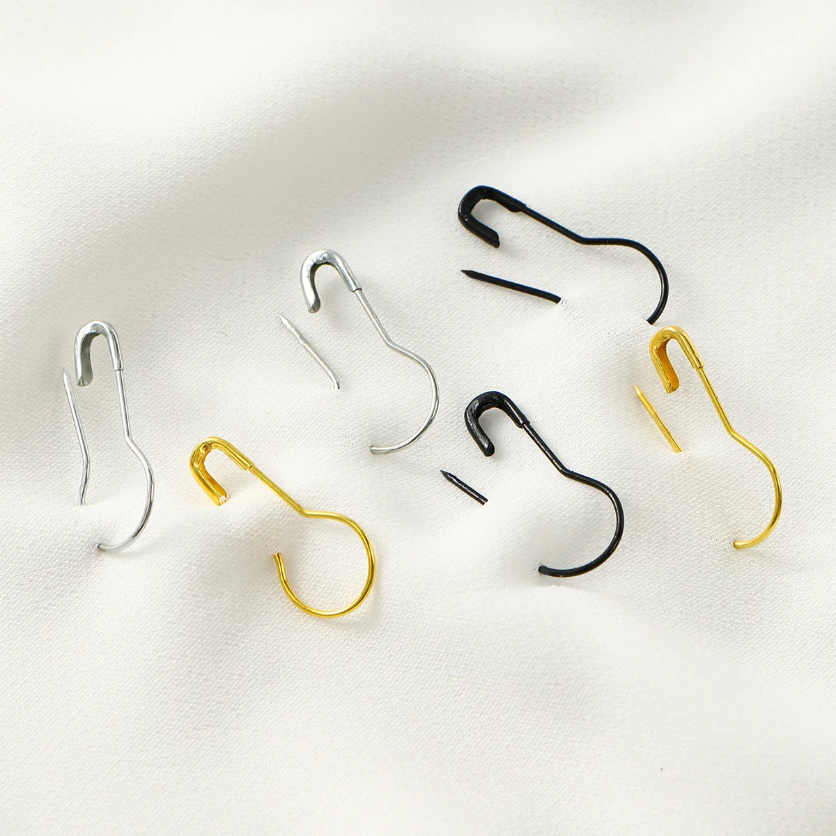 Épingles de sûreté colorées en forme de gourde, épingles hijab en métal, foulard léger, broche, boucle d'écharpe, bricolage, accessoires de couture hijab