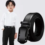 Ceinture pour enfants, boucle automatique pour garçons, version coréenne polyvalente et tendance, ceinture pour pantalons, ceinture pour jeunes étudiants