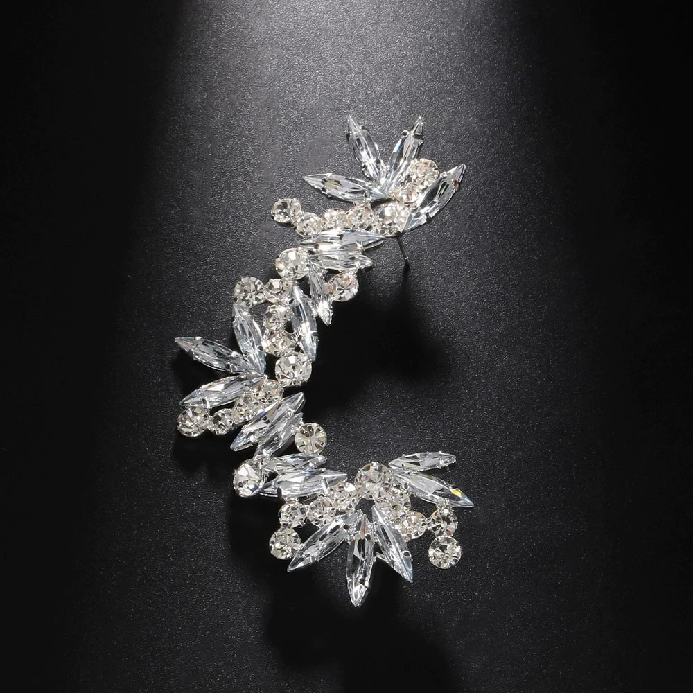 boucles d'oreilles géométriques en cristal, accessoires de perçage, élégantes, style boho, strass, bijoux d'oreille, cadeau de fiançailles