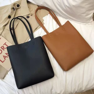 Sac fourre-tout en cuir PU souple pour femme, sac à bandoulière rétro, sacs de seau portables décontractés, poudres sous les bras, grande capacité, mode initiée