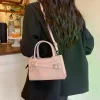 sac à bandoulière élégant avec nœud simple, couleur unie, sac à main de banlieue, fourre tout vintage de grande capacité pour femmes