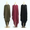 jersey coton khimar femmes musulmanes longue hijab écharpe eid djellaba ramadan islam vêtements prière vêtement burqa niqab abaya robe nouveau