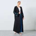 Moyen-orient élégant Abaya femmes musulmanes à manches longues broderie ample Abayas islamique Maxi robes caftans arabes Jilbabs