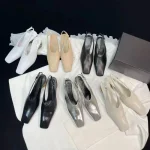 Sandales Transparentes à Talons Hauts pour Femme, Chaussures Épaisses à Bout Carré, Noires, à la Mode, 2024