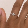 Bagues délicates pour femmes, tendance, jolie bague en cristal Zircon coréen, promesse, accessoires de doigt, bijoux cadeau pour filles, R723