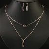 collier ras du cou double couche couleur argent pour femme, bijoux fins, simple, brillant, aaa, luxe