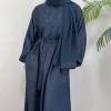 abayas musulmanes pour femmes, noir, bleu, élégant, saoudien, turquie, eid, prière, danse, robe de soirée, robes d'extérieur, jolis vêtements en tissu