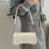 Sacs à bandoulière en cuir PU pour femmes, sacs sous les bras, couleur unie, petits sacs à poignée supérieure, sacs à main quotidiens
