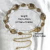 ensemble d'accessoires de chaîne de taille pour femmes, 1 pièce, style ethnique bohème rétro, ceinture de chaîne en métal argenté haut de gamme avec ceinture de jupe